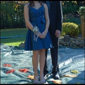 Midnight blue cocktail dress